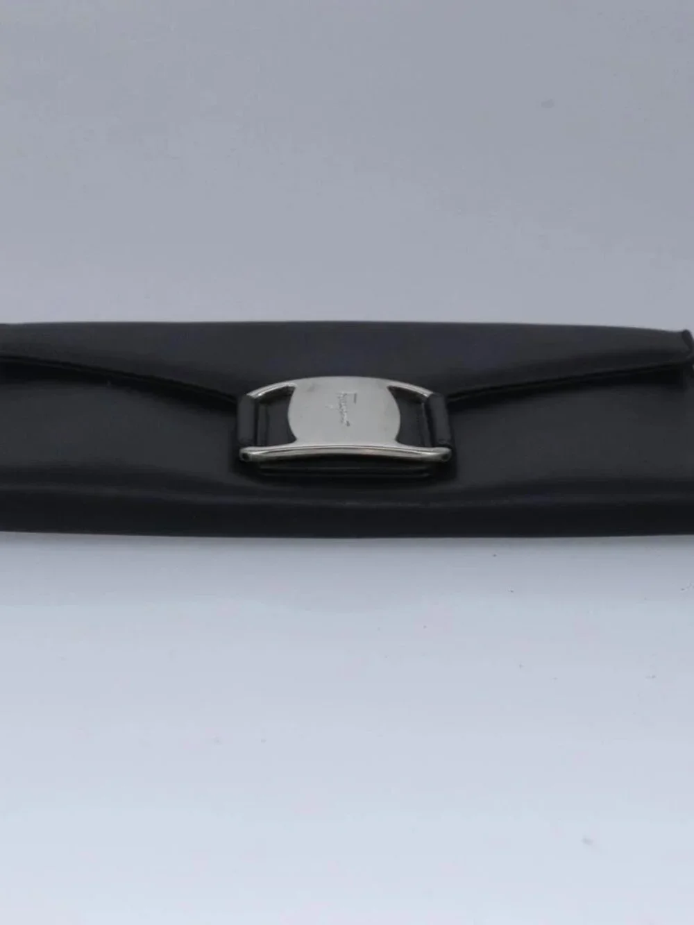 Salvatore Ferragamo Wallet Leather Black Auth bs20080